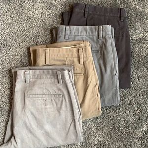 4 Pairs! Dockers khaki pants, straight fit. 36x32